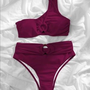 High wasted purple 2-piece